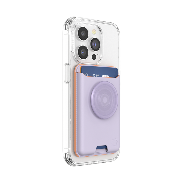 Pale Lavender Softgoods PopWallet+ for MagSafe, PopSockets