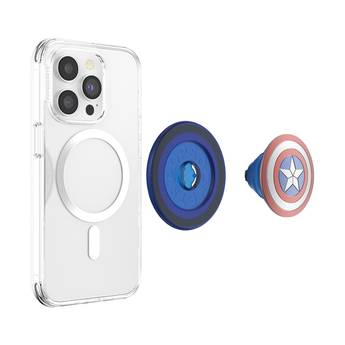 Enamel Captain America's Shield PopGrip for MagSafe, PopSockets