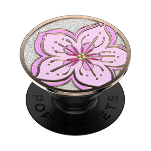 Glitter Cherry Blossom Polished Enamel PopGrip, PopSockets