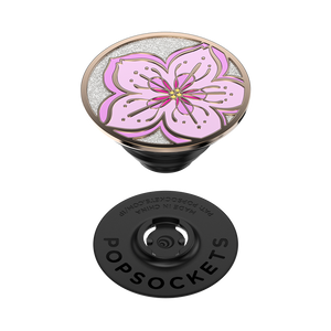 Glitter Cherry Blossom Polished Enamel PopGrip, PopSockets