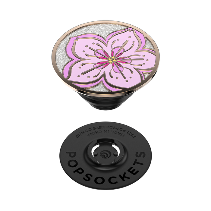 Glitter Cherry Blossom Polished Enamel PopGrip, PopSockets