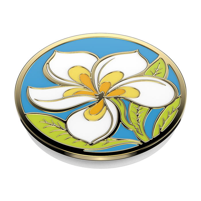 Plumeria Polished Enamel PopGrip, PopSockets