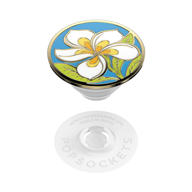 Plumeria Polished Enamel PopGrip