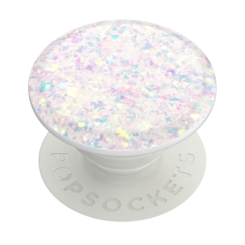 Iridescent Confetti White PopGrip