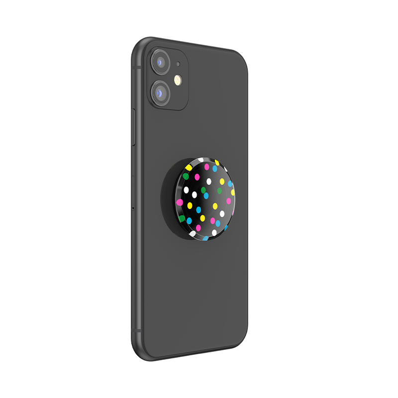 Translucent Black Disco Dots PopGrip